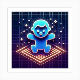 Neon Baby Art Print