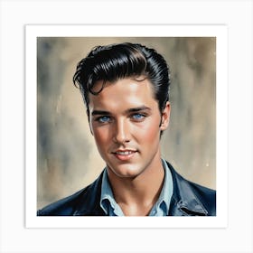 The Rebel’s Charm Elvis Presley Art Print