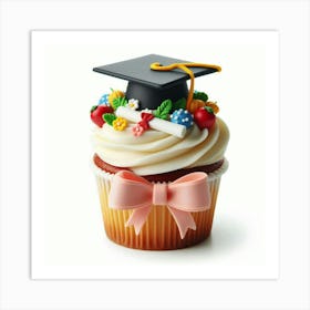 Graduation Cupcake 2 Art Print