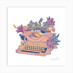 A Typewriter Square Art Print