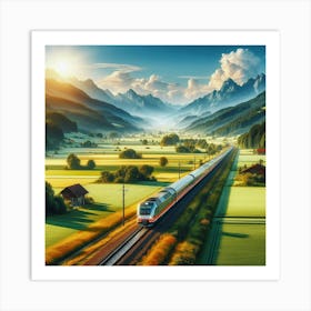 Train In The Countryside Art Print