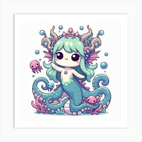 Miniature Mermaid 5 Art Print