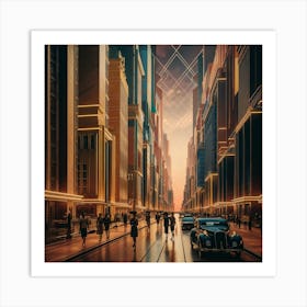 Futuristic City Vibes Art Print