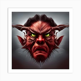 Devil Head 18 Art Print