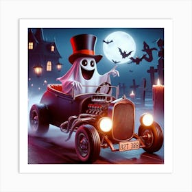 Ghost In A Car 1 Art Print