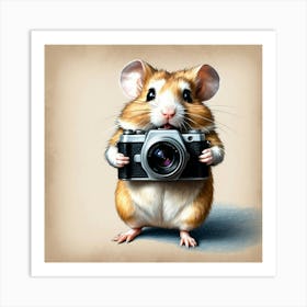 Hamster With Camera 6 Art Print