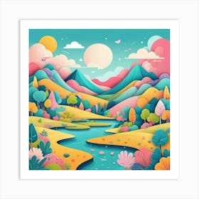 Landscape Background 1 Art Print