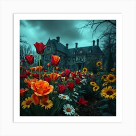 Tulips In The Garden 4 Art Print