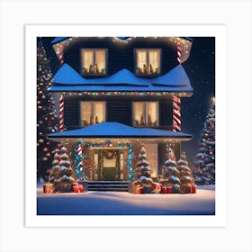 Christmas House 24 Art Print