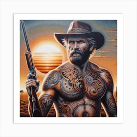 Man With Tatts 1 Art Print