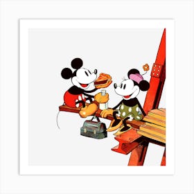 Mickey and Minnie 1 Art Print