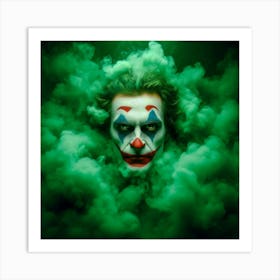 Joker In Smoke Art Print