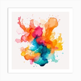 Watercolor Splash Art Print