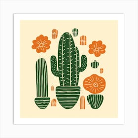 Cactus Print 6 Art Print