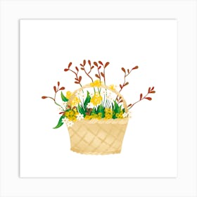 Basket Of Flowers.6 Art Print