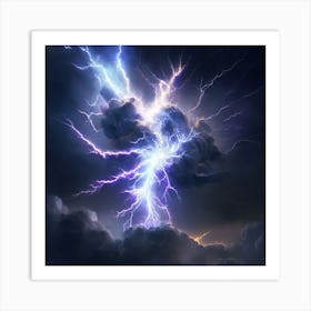 Lightning In The Sky 8 Art Print