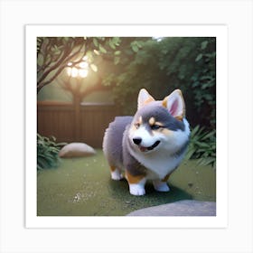 Corgi 6 Art Print