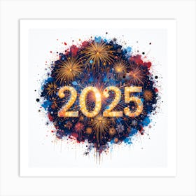 New Year 2025 Art Print