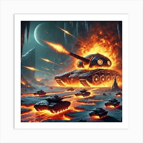 Molten Barrage Art Print