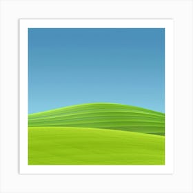 Green Field Art Print