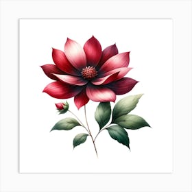 Red Flower Art Print