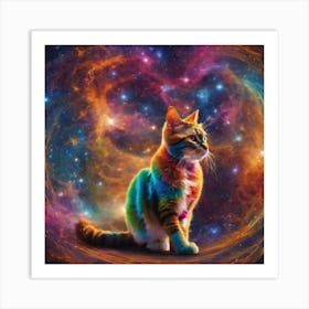 Galaxy Cat Art Print