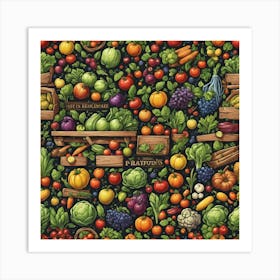 Fruit And Vegetables Art Print