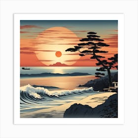 Asian Sunset Art Print