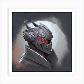 Robot Helmet ai art Art Print