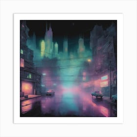 Futuristic City 2 1 Art Print