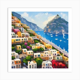 Summer In Positano Art Print 1 Art Print