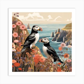 Bird In Nature Puffin 2 Art Print