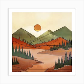 Colorful Wild Landscape 2 Art Print