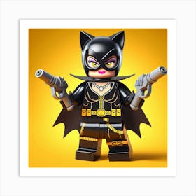 Catwoman from Batman in Lego style Art Print