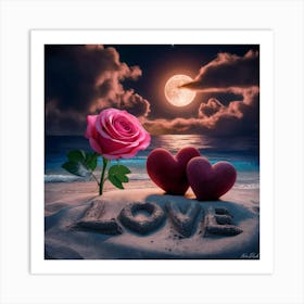 Love In The Sand Art Print