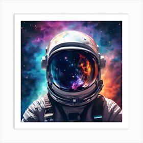 Astronaut In Space Art Print