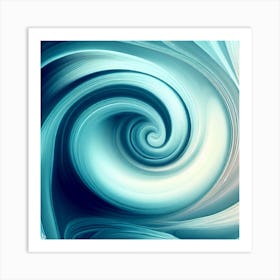 Swirl Azure Art Print