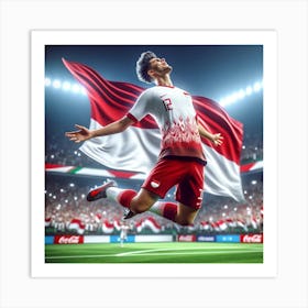 Soccer Player In Indonesia Art Print