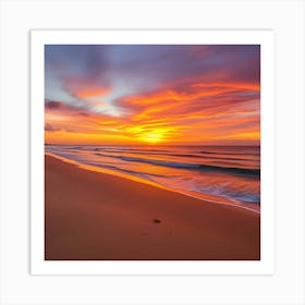 Sunset On The Beach 2 Art Print