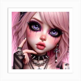 Gothic Doll 1 Art Print