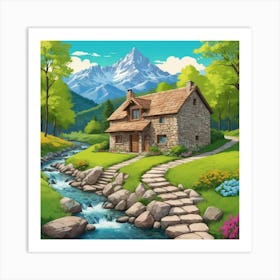 House In The Mountains 12 Art Print