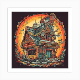 Doodle House Art Print