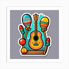 Mexican Guitar 16 Art Print