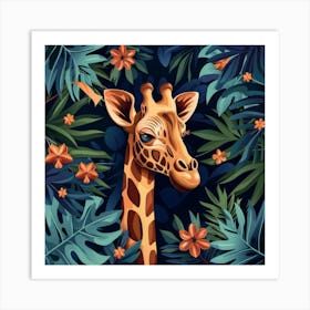 Jungle Giraffe (1) Art Print