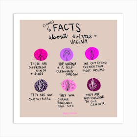 Vulva Facts Art Print