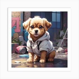 Graffiti Dog Art Print