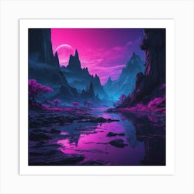 Outer world Landscape Art Print