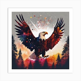 Eagle In Flight Art Print