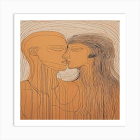 Kissing Couple 1 Art Print