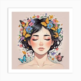 Whimsical Serenity A Portrait Of Nature And Grace (6) Art Print